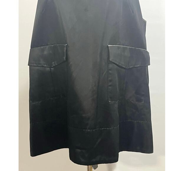 Carven Modern Deconstructed Black Sleeveless Asymmetrical Pockets Top Sz 42/10 - Picture 2 of 10